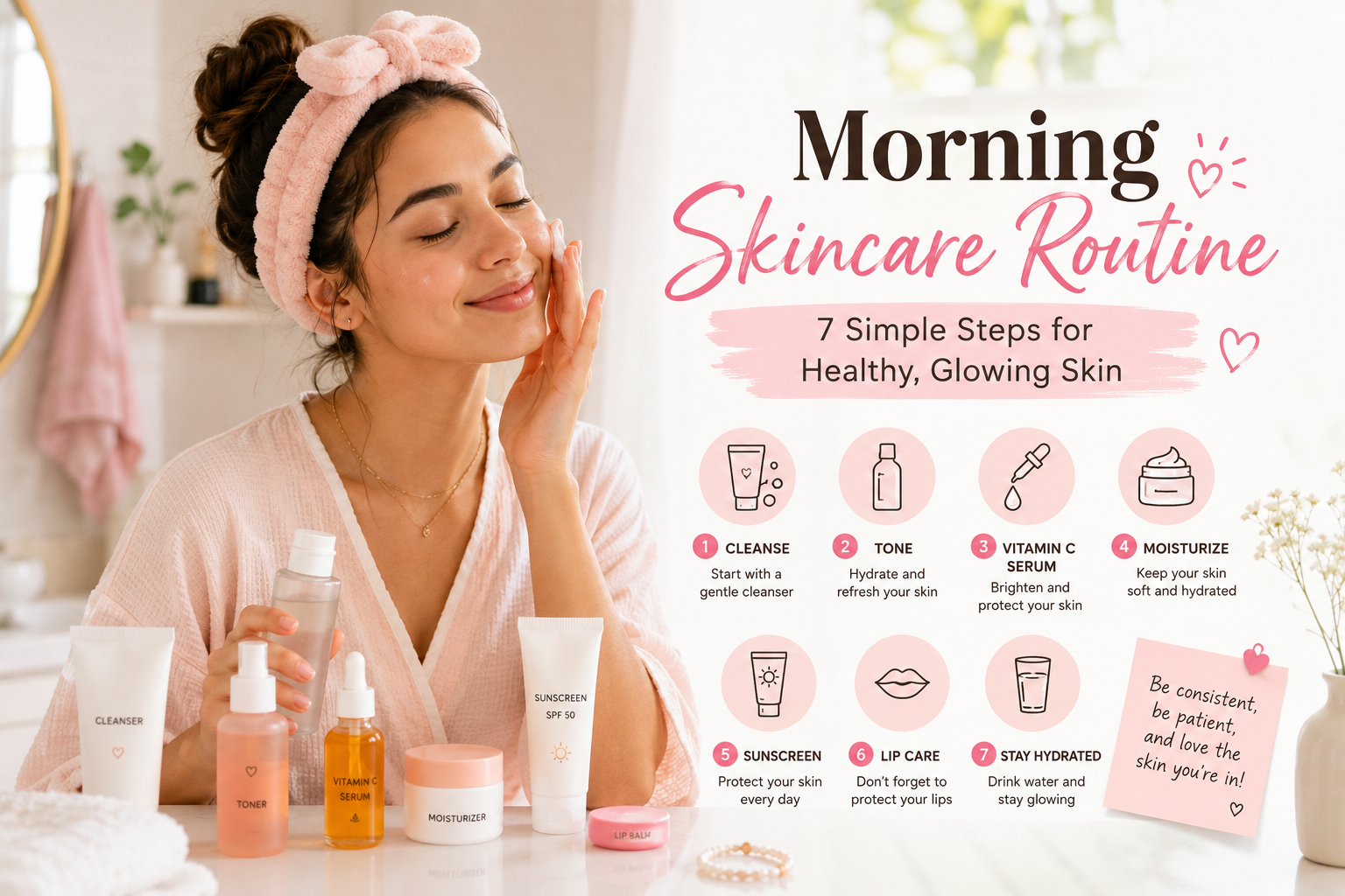 Morning Skincare Routine: 7 Simple Steps for Healthy, Glowing Skin