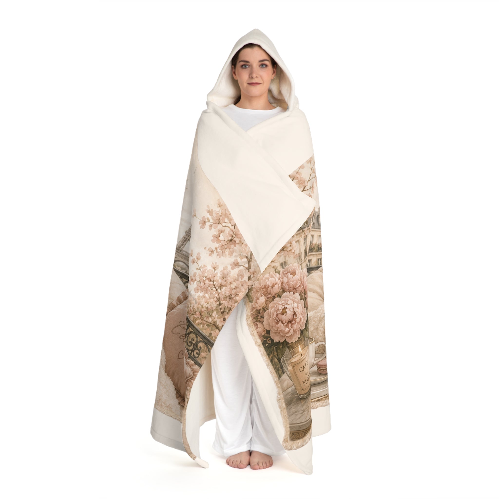 Hooded Sherpa Fleece Blanket
