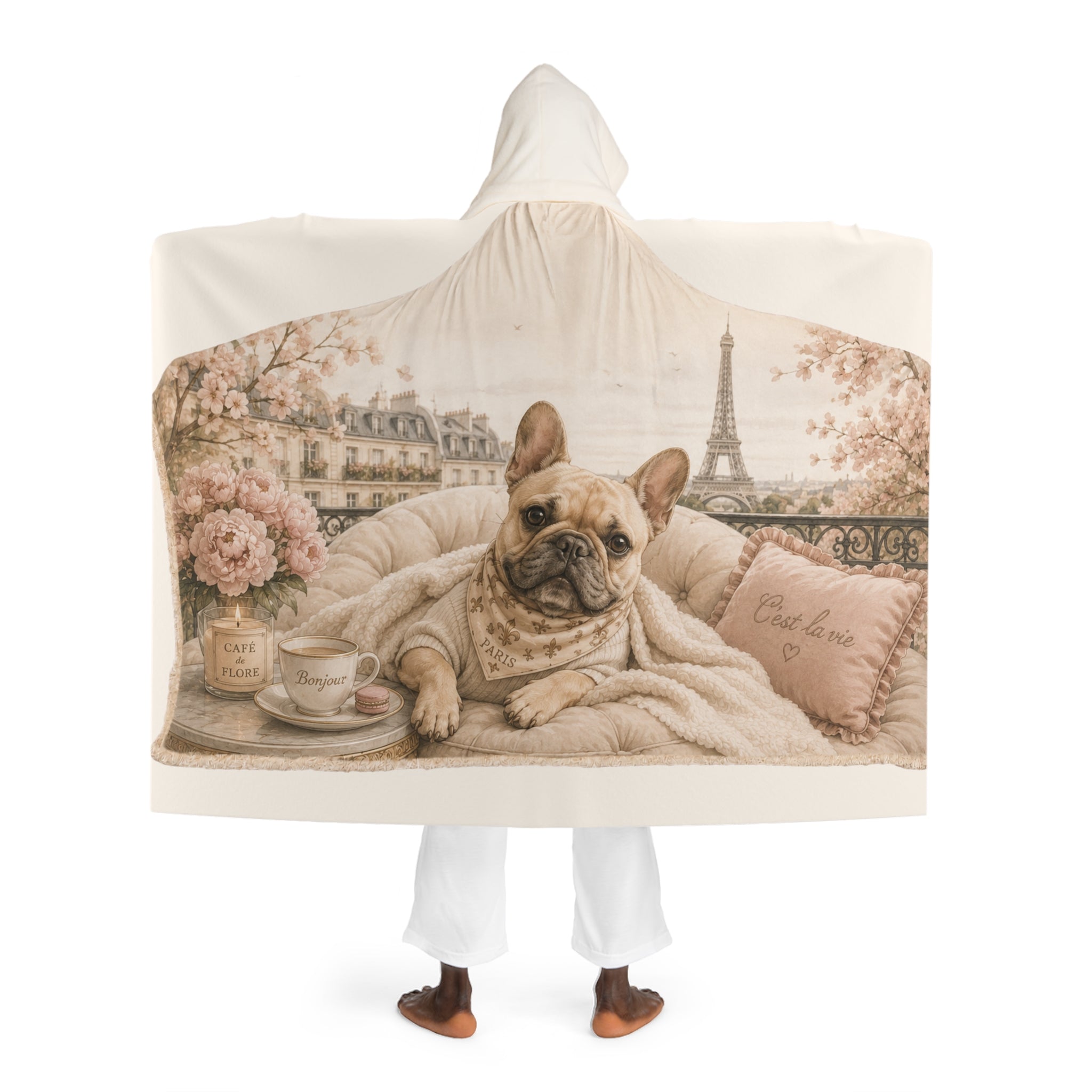 Hooded Sherpa Fleece Blanket