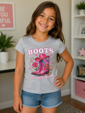 Boots on the Ground Western Cowgirl Graphic T-Shirt